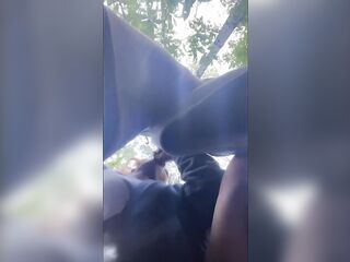 Met up with my DL sneaky link in the woods and let him buss in my throat ????