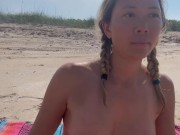 yoga warm up on nude beach Only Fans @Appleliu-76