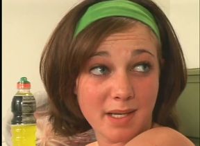 Lesbians pussy licking kissing dildo play in office