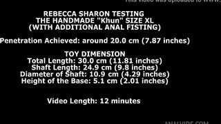 Rebecca Sharon Tests the Khun Handmade Sex Toy Size XL with additional Anal