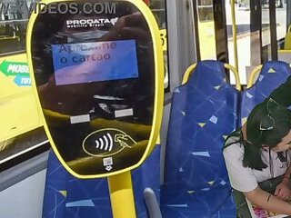 Student can't resist the penis she saw on the public bus.