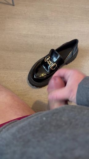 Cumming black patent loafers