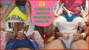 Handjob cum through underwear SUPER COMPILATION, try not to cum in your pants