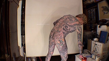 Danish Inked Porn Actor Leeharper Pinnomen Show COCK and ASSHOLE – His ASSHOLE is then FUCKED By the Long Silver DILDO and in His Cumshot He Flushes his Creamy Boy Juice Right in Front of YOUR Eyes !