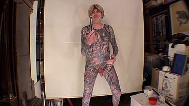 Danish Inked Porn Actor Leeharper Pinnomen Show COCK and ASSHOLE – His ASSHOLE is then FUCKED By the Long Silver DILDO and in His Cumshot He Flushes his Creamy Boy Juice Right in Front of YOUR Eyes !