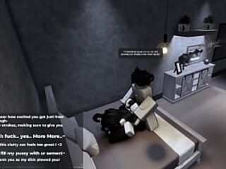 [ROBLOX] Bunny-girl bouncing on it until milking it