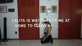 LALITA IS WAITING FOR ME AT HOME TO LICKING MY SOLES