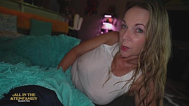 Stepmom Cuddles Stepson To Keep Warm! Cum In Mouth. ~ Kymber Leigh