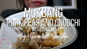 Mukbang Pork Peas and Gnocchi with Cheese
