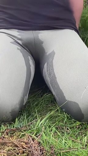 Peeing in my pants outside   Clip 1