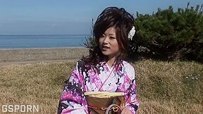 Go Sushi - Hot Girl With Classic Japanese Kimono Has Hot Sex