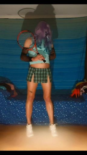 Tennis skirt filmed from above for different perspective