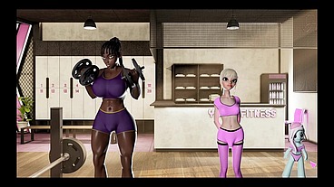Mommys Quest [ FUTA SEX games PornPlay ] Ep.3 massive double futanari cumshots at the gym