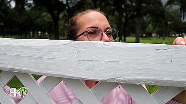 The Nosey Neighbor gets tied up, gags on cock and gets hard fucked in dungeon! FULL VIDEO