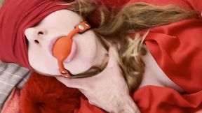 Pov Hard Fuck With Blindfolded, Tied Up, Ballgagged Redhead Slut In Red Lingerie