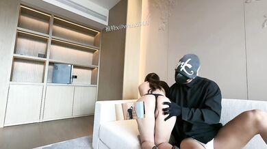 Chinese model's milky juices gushing from her jiggly ass cheeks