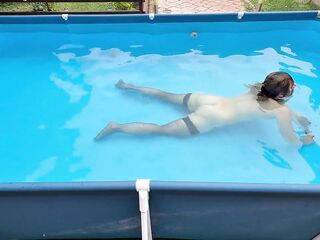 Breath Holding Underwater in Pool