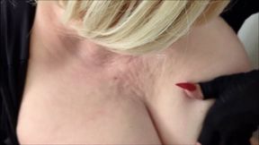 Sharp scratching fingernails on cuckolder cock