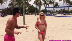 Teen BFFs get facialized after beach volleyball session