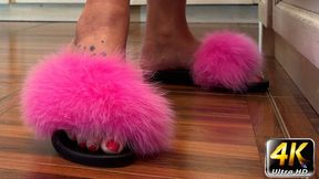 From Furry Slippers to Bare Feet in the Kitchen (4K)
