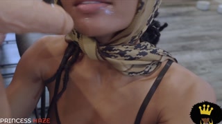 Quick Blow Job and Cum In Mouth Before Mass