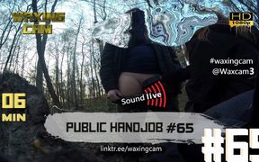65 She Publicly Handjob to a Guy