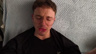 horny daddy masturbates me and fucks me bareback in POV hard and deep, he fills my ass with milk