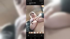 In the elevator a girl masturbates and surprised by a stranger at this moment