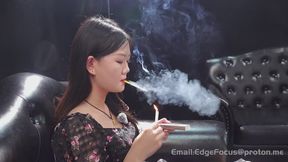 Heavy Smoking Interview: Young Asian Woman Confesses Her Daily Cigarette Addiction and Deep Lung Inhalations — SHU1 HD