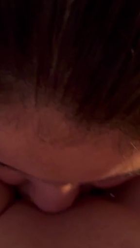 Thrilling moment from "My lover doesn't want to be recorded, but in the end she records me sticking my tongue in her pussy!!"