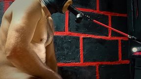 sucking a rubber cock with a dildo in the ass is his pleasure!