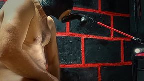 sucking a rubber cock with a dildo in the ass is his pleasure!