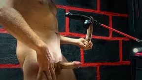 sucking a rubber cock with a dildo in the ass is his pleasure!