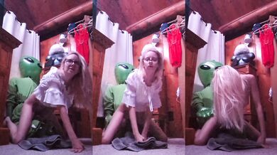 First Time Riding My New Alien Blow Up Doll pt 1