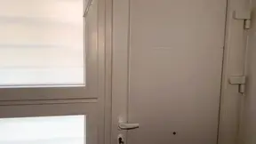 Blonde babe sucks big dick in POV then gets fucked doggy style