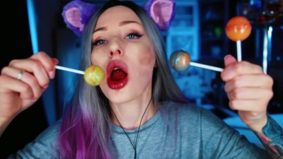 ASMR Lollipop + Gum Chewing + Kissing