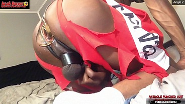 *PREMIUM* Asshole Punched Out - Ass Monkey XL Inflatable Buttplug Angle 2 Part 1 - Starring DJ ButtPussy