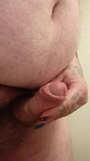 Jerking off in an unlocked visitor's toilet in the hospital