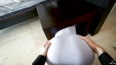 I've caught my hot virgin stuck Stepsister | JUICY BIG ASS POV