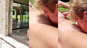 cannot find better way how to wake up nicole while tanning