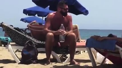 Big-Cock Daddy Bear at the Beach