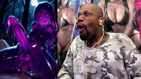 petite long hard cock transgender slime girl oozing slimy cum while cowgirl fucking, ai generated