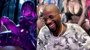 petite long hard cock transgender slime girl oozing slimy cum while cowgirl fucking, ai generated