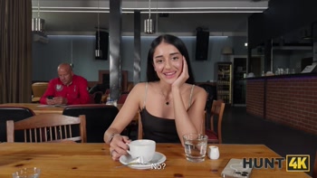 HUNT4K. Russian petite babe Ara Mix in high heels performed rough toilet sex and deepthroat