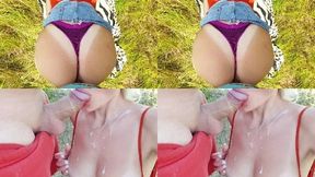 Stepsister Walk Turns Into Anal Blowjob