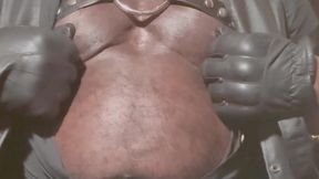 intense verbal leather muscle titplay & edging bate