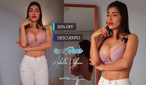 beautiful latin girl Try On Bra Haul