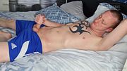 Oiled up ginger brit scally cums