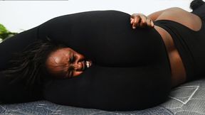 Sweaty after gym Fart wrestling match in tights - Buttdutchess vs Tonya