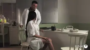 Naughty nurse gets fucked in doc's office